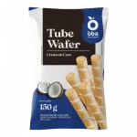 Tube Wafer com Creme Coco Oba Bem Querer 150g