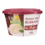 Queijo  tipo burrata de Bfala Bom Destino  Embalagem 200g