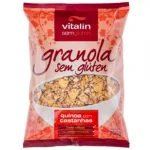 Granola sem Glten Vitalin Quinoa Castanhas Embalagem 200g