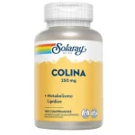 Colina 250mg Vegano Solaray 100 Comprimidos
