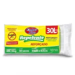 Saco de Lixo Embalixo Repelente Verde com 30 Unidades de 30l