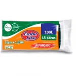 Saco de Lixo Preto Embalixo 100l com 15 Un